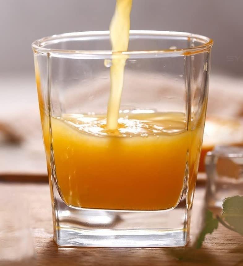 Dakshayanii 300ML Diamond Whiskey Glass Set of 2 Amber Glassware for Scotch Bourbon Rocks Cocktails Liqueur and Cognac - Koshbazaar - 