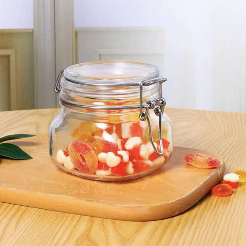 Dakshayanii Airtight Glass jar with Lids Food Storage Jar - with Clear Preserving Seal Wire Clip. - Koshbazaar-