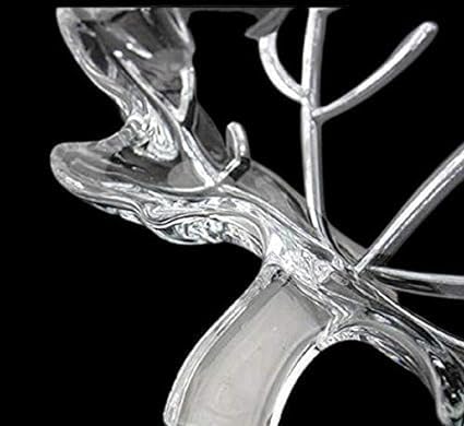 Dakshayanii Crystal Glass Fruit Plate Leaf Shape Serving Tray Large Transparent Maple Leaf Design for Home Decoration and Dining Pack of 1 - Koshbazaar - 