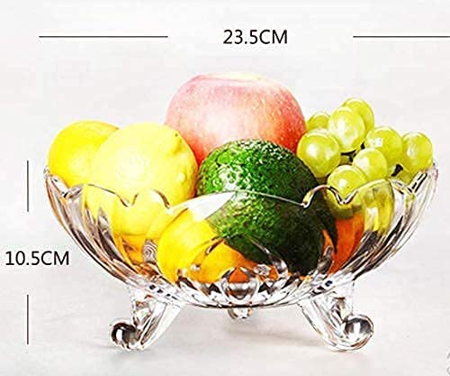 Dakshayanii Fruit Bowl Dining Table Glass Serving & Dinnerware Transparent Bowl (Crystal Flower Cut) - Koshbazaar - 