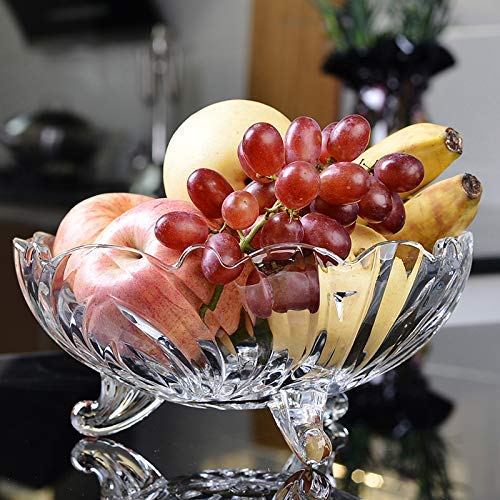 Dakshayanii Fruit Bowl Dining Table Glass Serving & Dinnerware Transparent Bowl (Crystal Flower Cut) - Koshbazaar - 