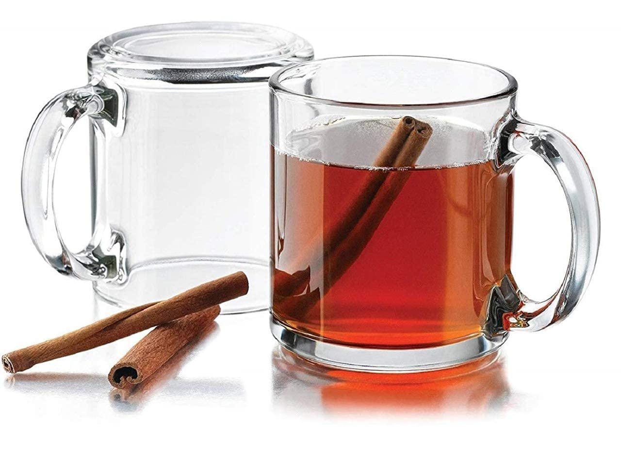 Dakshayanii Glass Solid Tempered Coffee Tea Mug Set/Glass Tea Cup with Convenient Solid Handle Cups Coffee, Milk, cappuccinos, Lemon Tea, Green Tea... - Koshbazaar - 