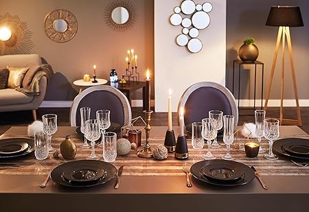 Dakshayanii Longchamp Mixer Glass, Crystal, Pack of 6 (Wine Glass, 170 ml) - Koshbazaar - 