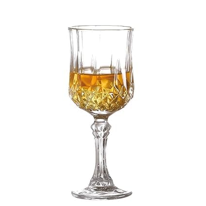 Dakshayanii Longchamp Mixer Glass, Crystal, Pack of 6 (Wine Glass, 170 ml) - Koshbazaar - 