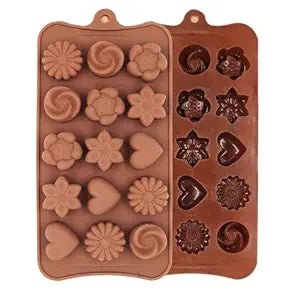 Dakshayanii Silicon Chocolate Mould | Shape Of Flowers and heart. - Koshbazaar - 