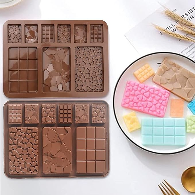 Dakshayanii Silicone Chocolate Mould With 9 Different Design In One Mould - Koshbazaar - 