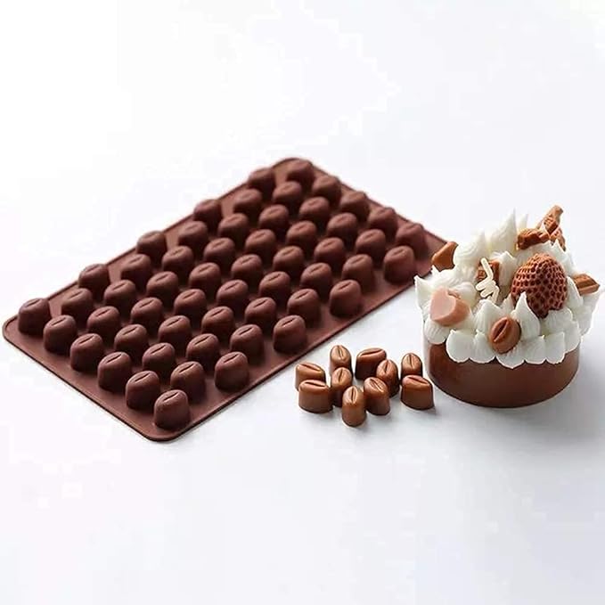 Dakshayanii Silicone Coffee Bean Small Shape Chocolate Mould - Koshbazaar - 