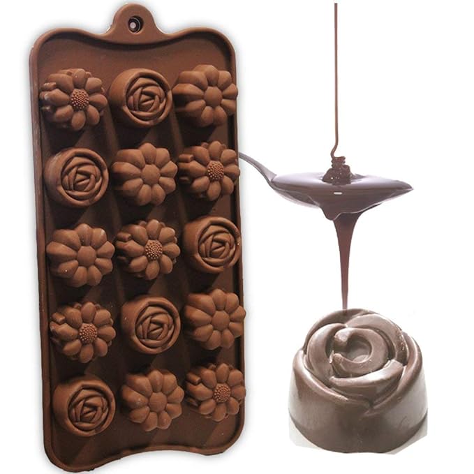 Dakshayanii Silicone Flower Shape Chocolate Mould - Koshbazaar - 