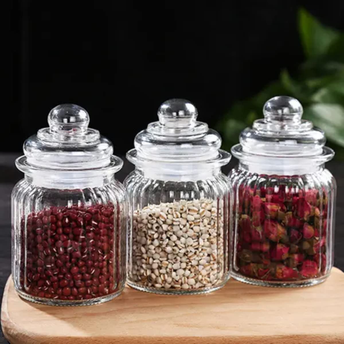 Dakshayanii Small Pop Jars For Kitchen Storage or Storing Spices,Jam,Honey,Aachar...(350ml) - Koshbazaar - 